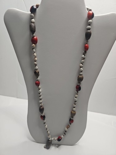 Tiki Necklace Native Seeds Primitive Tribal 29" - Picture 2 of 5