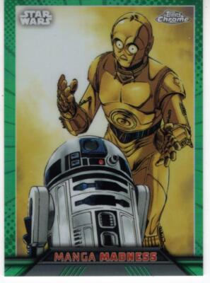 Star Wars Chrome 2023 Manga Madness Green [99] Chase Card MM-2 R2-D2 / C-3PO