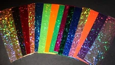 3" x 12" 2 pack Holographic Cracked Glass Fishing Lure Tape in 15 Colors