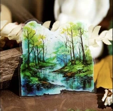 15pcs Forest, Camping, Nature P.E.T. Stickers- Scrapbook, Journal, DIY Crafts