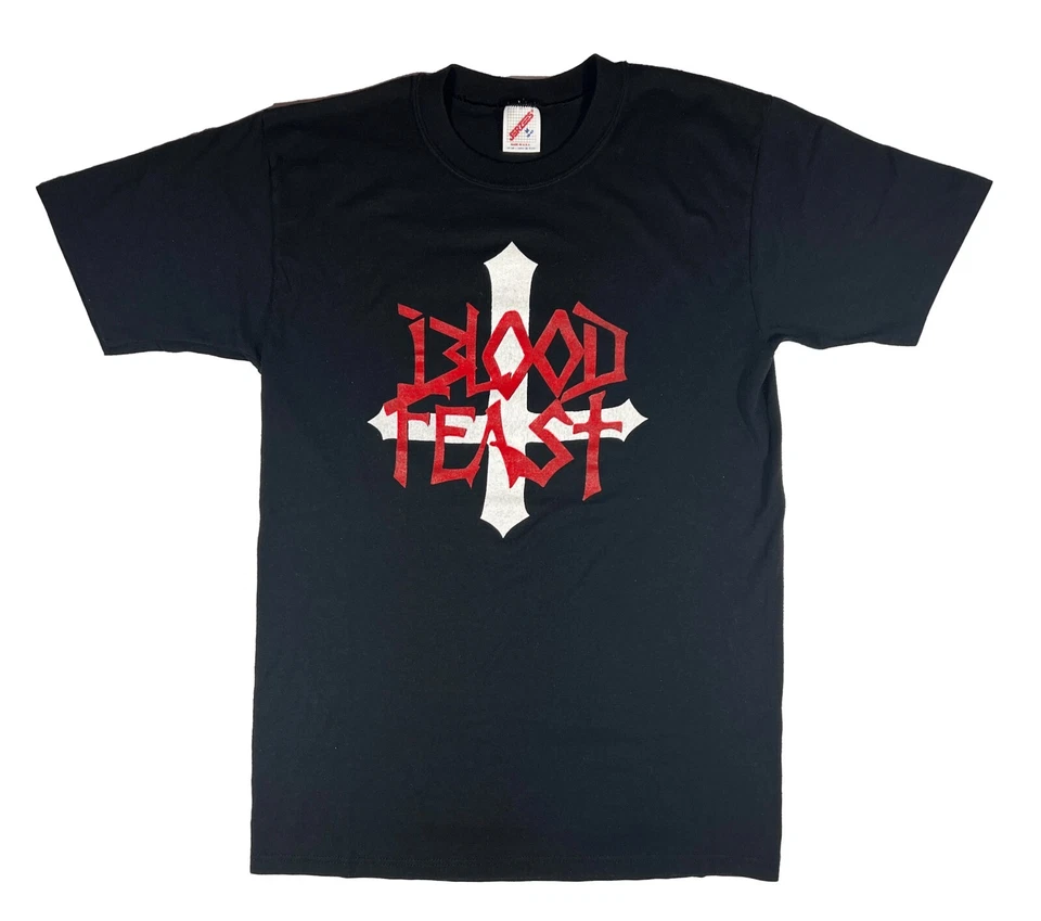 Camiseta Blood Feast "Drink the Blood of Every Corpse" Auténtica 1987 Vintage, M Foto 2 de 4