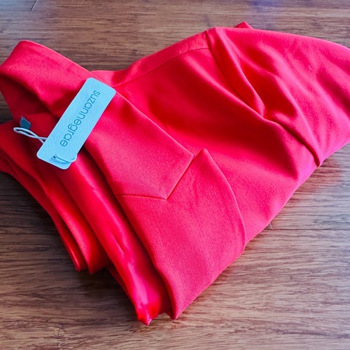 Suzanne Grae Bright Orange Pink Blazer Over Coat Breathable M Work Party Office - Picture 21 of 21