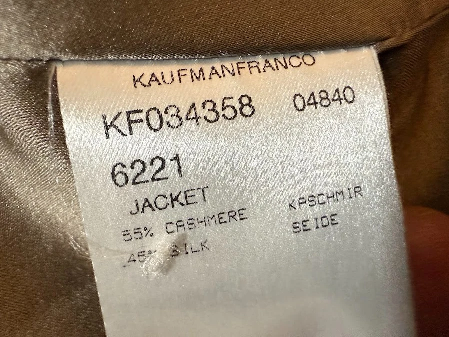 Chaqueta Kaufmanfranco Mujer 8/44 Beige Botón Manga Larga Blazer Damas. Foto 3 de 4