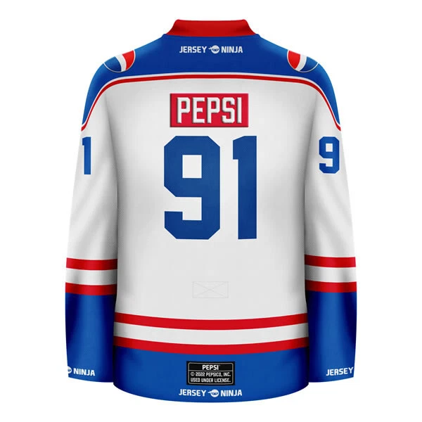 Pepsi 1991 White Throwback Hockey Jersey