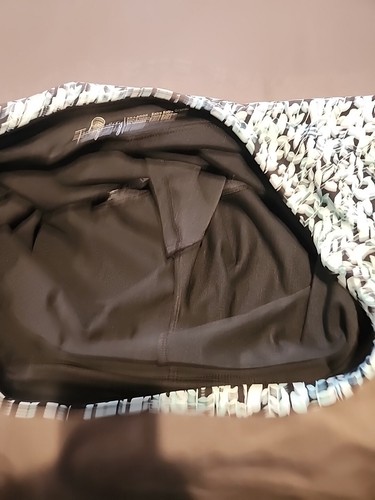 Tranquility Black Blue Floral Athletic Skirt Skort Built In Shorts XX Large - Picture 6 of 8
