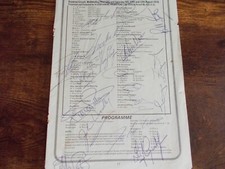 Multi-signed 1978 Ulster Grand Prix programme page. TT, UGP, Superbikes.