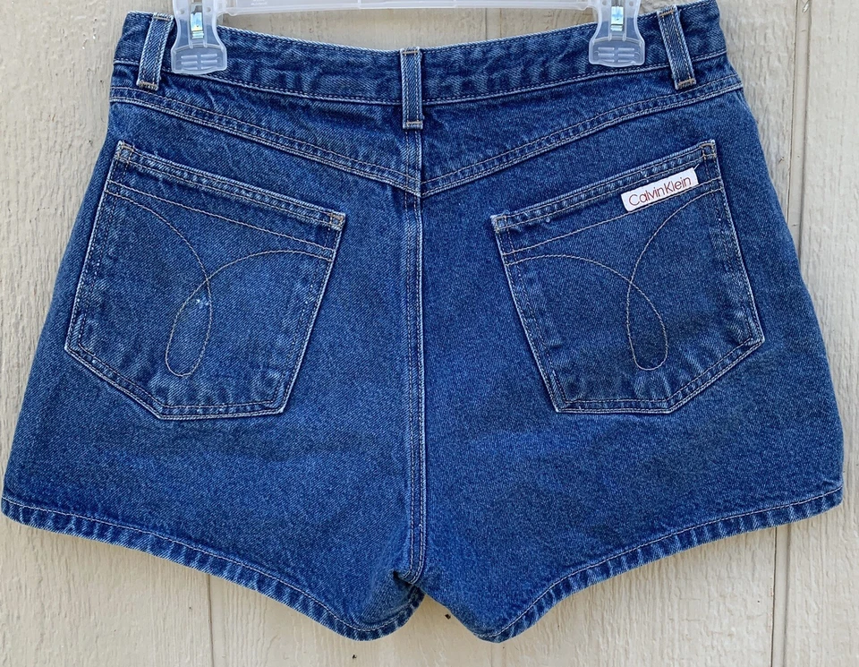 Pantalones Cortos Vaqueros Vintage CK Calvin Klein Hechos en EE. UU. 13 31 Cintura Pantalones Cortos Foto 3 de 4