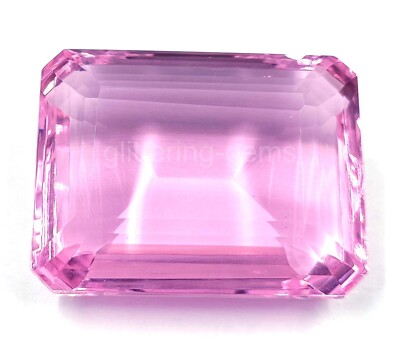 Natural 201.5 CT Emerald Shape Pink Topaz IGL Certified Loose Gemstone 5JSL