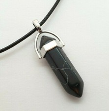 Natural Quartz Chakra Crystal Healing Point Cut Gemstone Pendant Reiki Necklace