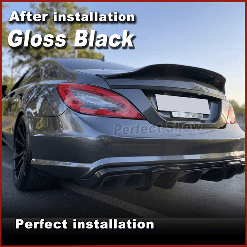 Glanz Schwarz Diffusor Heckdiffusor Heckansatz für Benz W218 CLS550 CLS63 11-18 - Bild 2 von 8