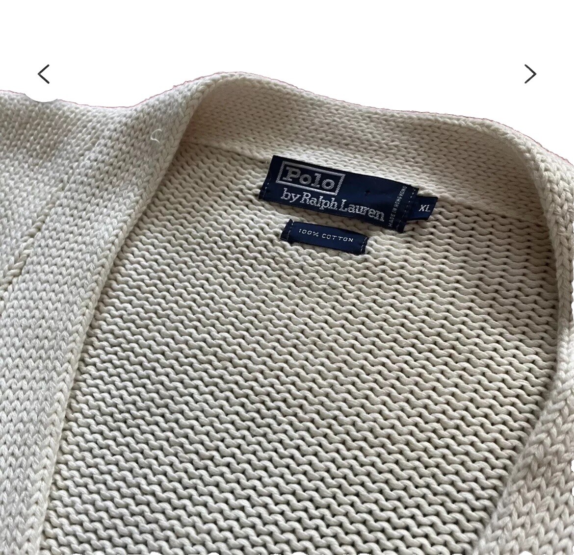 Vintage OG XL Polo Ralph Lauren P Wing Cardigan Sweater Stadium 1992 USA 1967 RL image 3