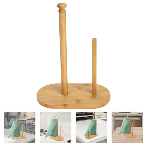 Wood Paper Towel Holder Kitchen Roll Holder Rustic Paper Towel Holder