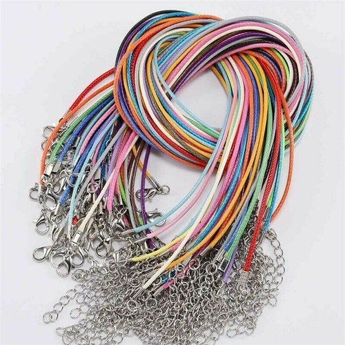 10pcs Leather Necklace String for Pendants Lobster Clasp Rope Cord High Quality - Picture 24 of 24