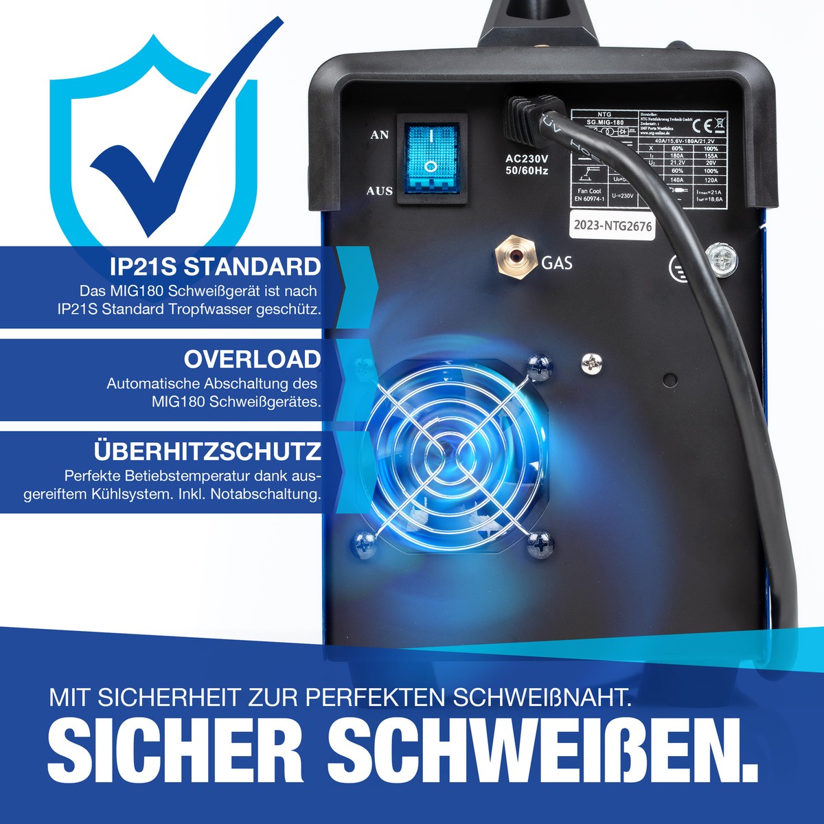 MIG MAG Schutzgas Schweissgerät 160 Ampere FLUX Fülldraht (Gebraucht) In Hundwil Für CHF 269.9 - Foto 8