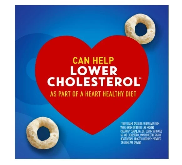 Frosted Heart Healthy Cereal 18.4 OZ Family Size Box, Free Shipping - Imagem 2 de 3