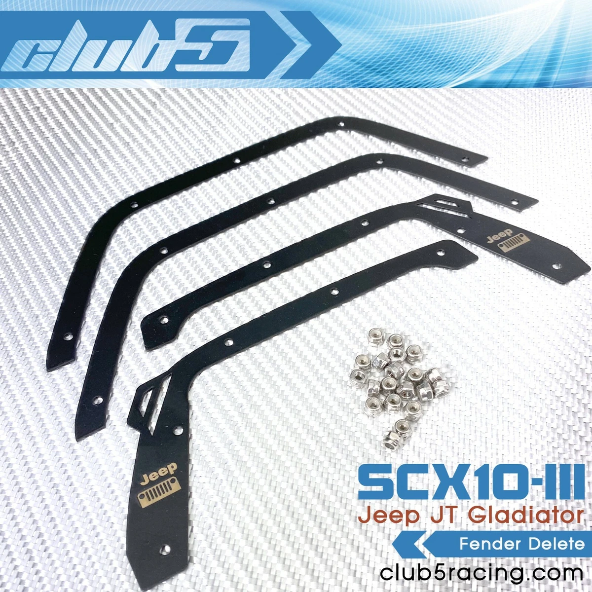 Fender Delete for SCX10 III Jeep Gladiator JT (Anodized Aluminum