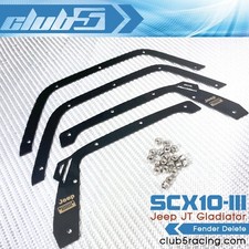 Elimina parafango per SCX10 III Jeep Gladiator JT (alluminio anodizzato - finitura nero)