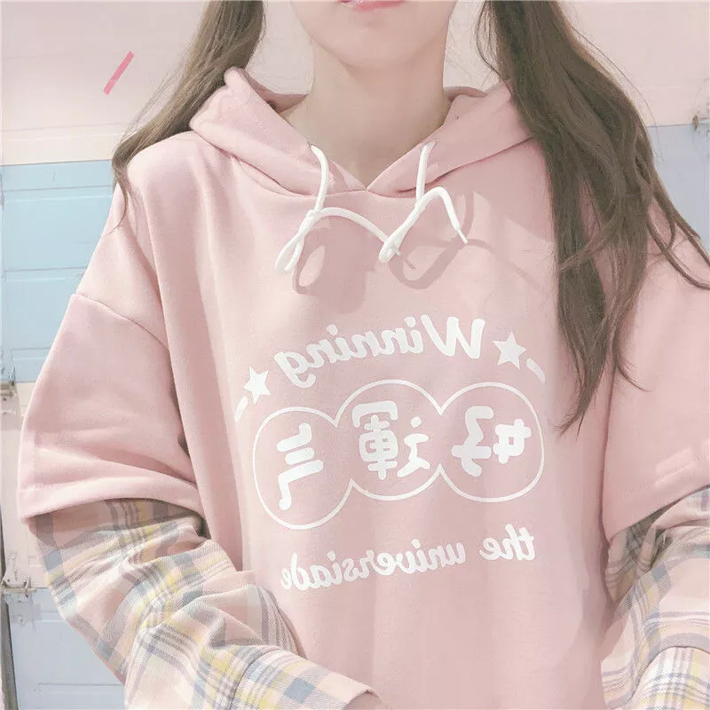 Kawaii pink hoodie sale
