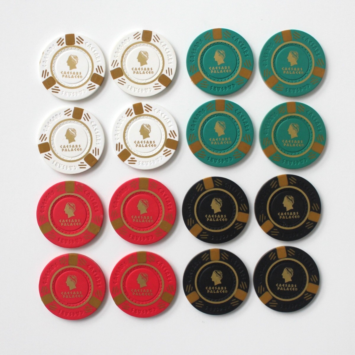 CHAMILLONAIRE『MIX TAPE MESSIAH』廃盤レア皿入手困難 Caesars Palace Casino 16 Poker Chips Lot White Green Red Black