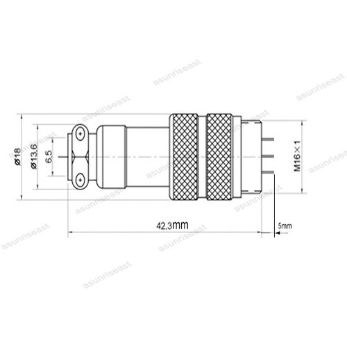 5 × Sets Aviation Plug 2-Pin 16mm GX16-2 Male and Female Panel Metal Connector - Picture 7 of 7