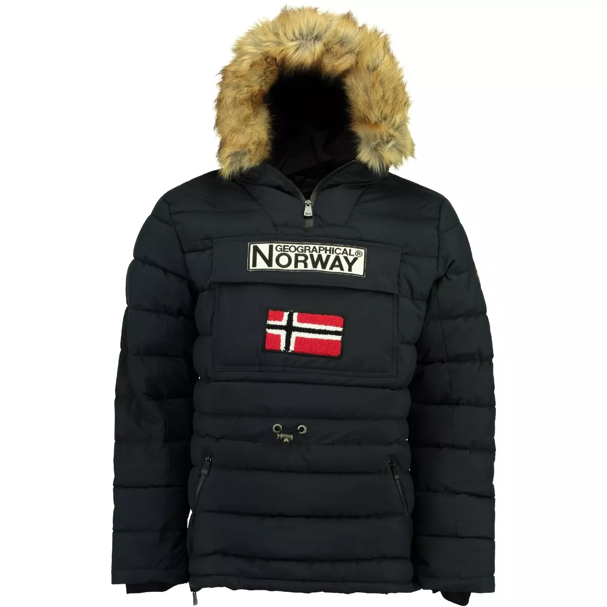 explotar Tratamiento escribir una carta GEOGRAPHICAL NORWAY Men CASIMIRE GN BLACK ANORAK Coat Jacket Size L | eBay