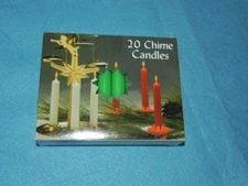 Christmas Angel Chime Candles, Emerald Green, Box of 20, NIB, 1/2" by 4" tall