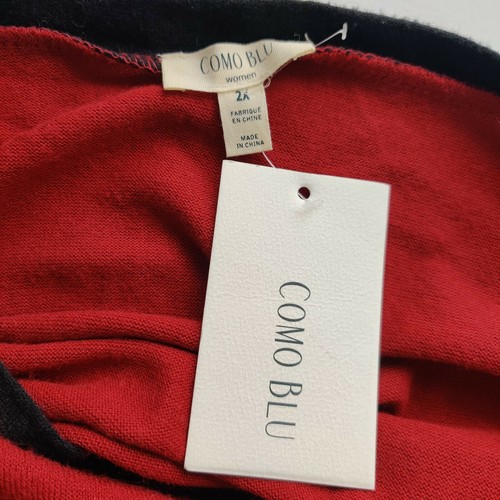 Como Blu Pullover Sweater Women's Plus Size 2X Burgundy Button Long Sleeve - Picture 5 of 5