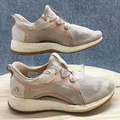 Adidas Shoes 8 Womens PureBoost X Clima Running Sneakers BB6092 Pink Fabric