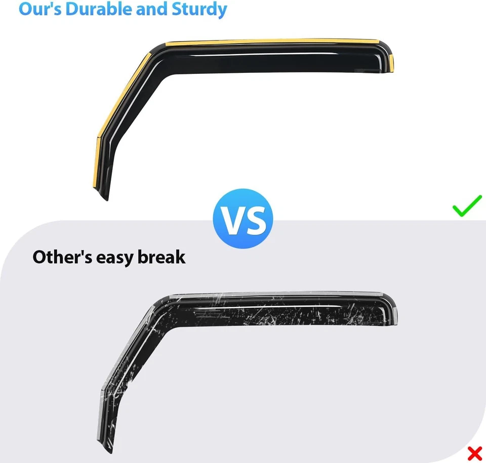 Protectores de lluvia Nilight in Channel para Chevy Tahoe/Cadillac Escalade 2021-2024 Foto 4 de 4