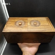 Chinese Culture Brain Teaser Puzzle Box Elm Wooden Ancient Jewelry Secret Box