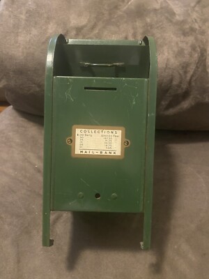 Vintage American Box Metal Tin Still Bank U.S. Mailbox