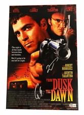 GEORGE CLOONEY QUENTIN TARANTINO SIGNED AUTO 12X18 FROM DUSK TILL DAWN PHOTO BAS