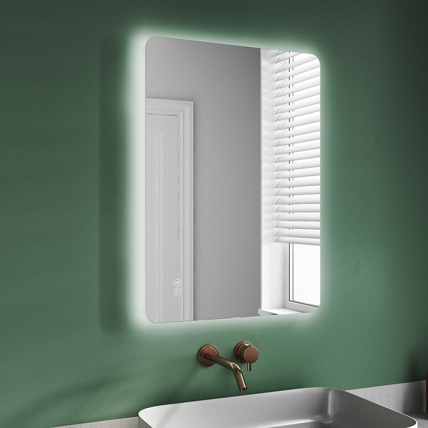 Led Badspiegel Wandspiegel Groß Badezimmer Spiegel Led-Beleuchtung Weiß 50X70-image