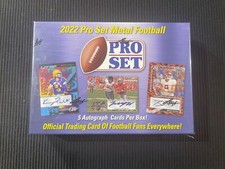 2022 LEAF PRO SET METAL FOOTBALL SEALED BOX   5 AUTO/AUTOGRAPH PER BOX