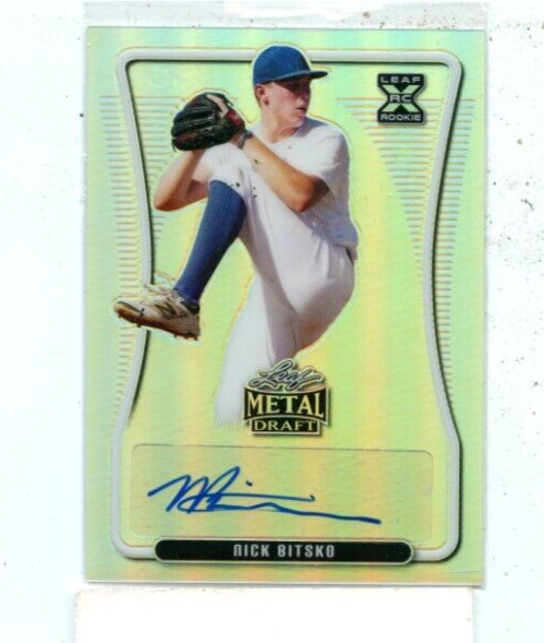 NICK BITSKO 2020 Leaf Metal Draft Baseball Silver Auto Autograph Rookie BA-NB1