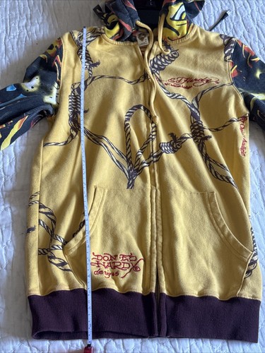 Vintage Ed Hardy Christian Audigier Y2K Full Zip Hoodie - Medium Women - Picture 18 of 23