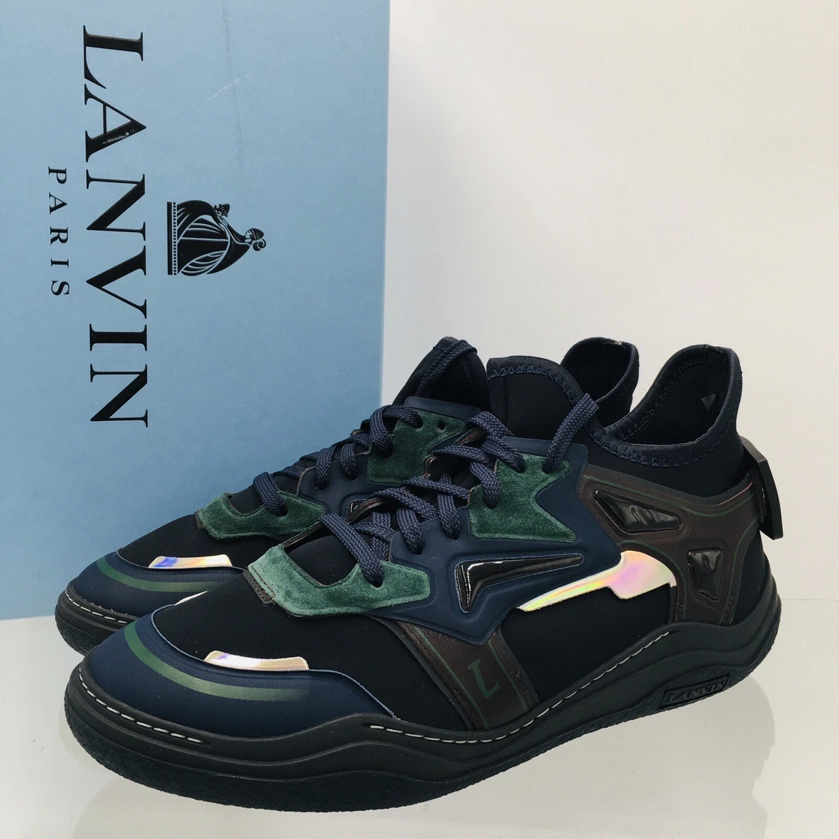NIB Lanvin neoprene reflective sneakers Lanvin Curb Black Reflective ? Brand New Size 43EU/10US  main image 3