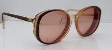 Vintage Amour Optics Carlotta Brown Oval Sunglasses USA FRAMES ONLY