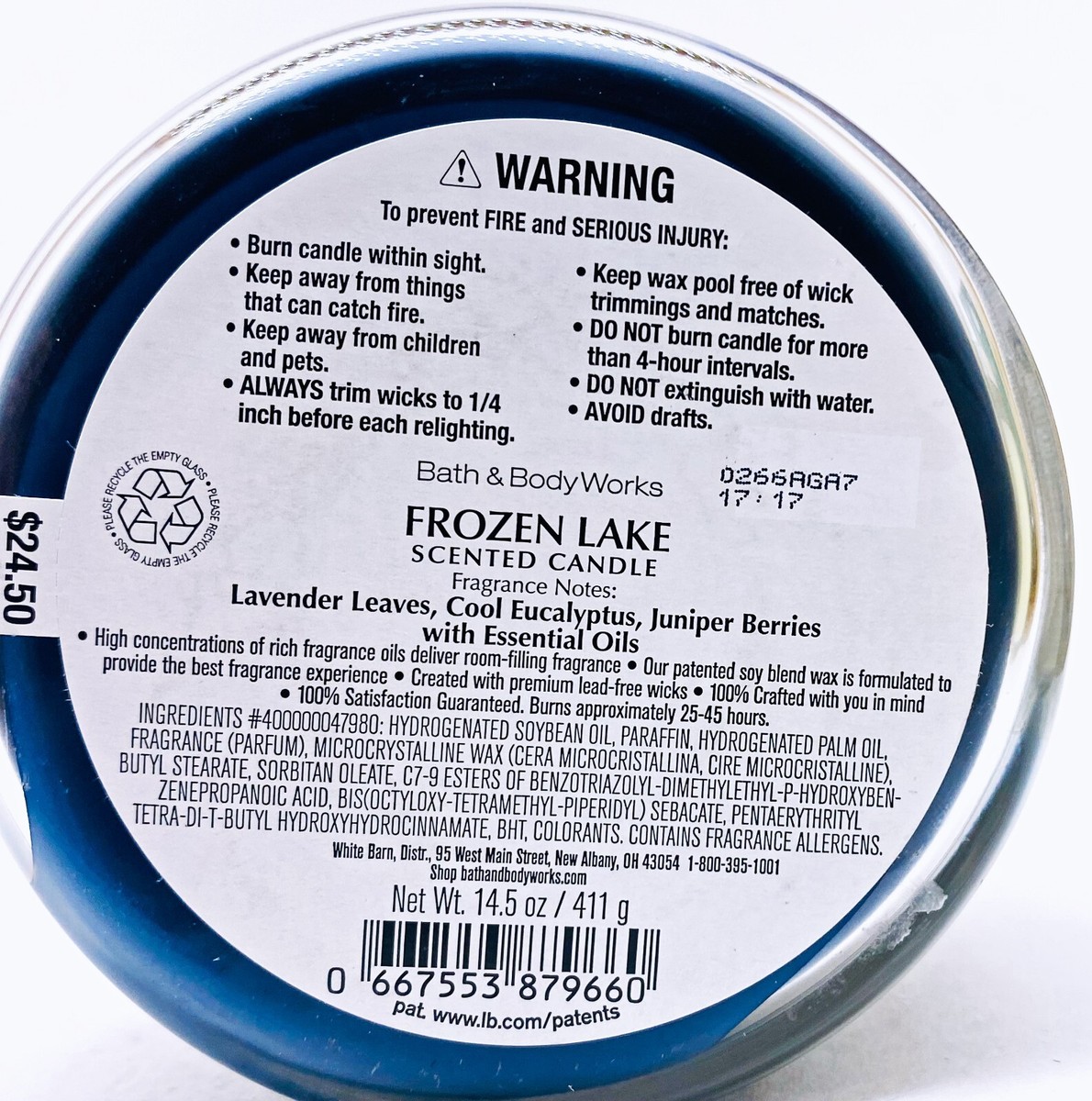 [新品未開栓]雪夜月 Season 3 Favorite Model 720ml Bath & Body Works 3-Wick Candle - Winter Candy Apple – ShopCGX
