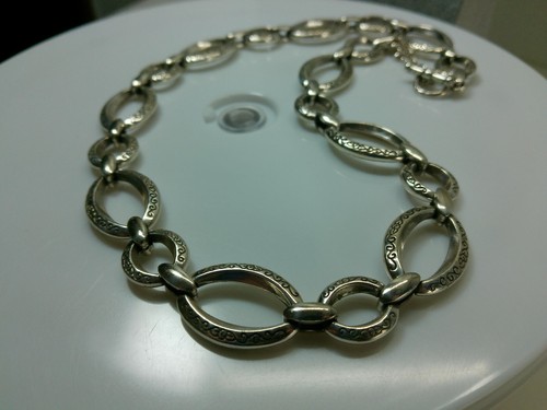 Brighton klobige ovale Gliederkette Silber 21,5 Zoll lang auffällige Statement-Halskette - Bild 6 von 17