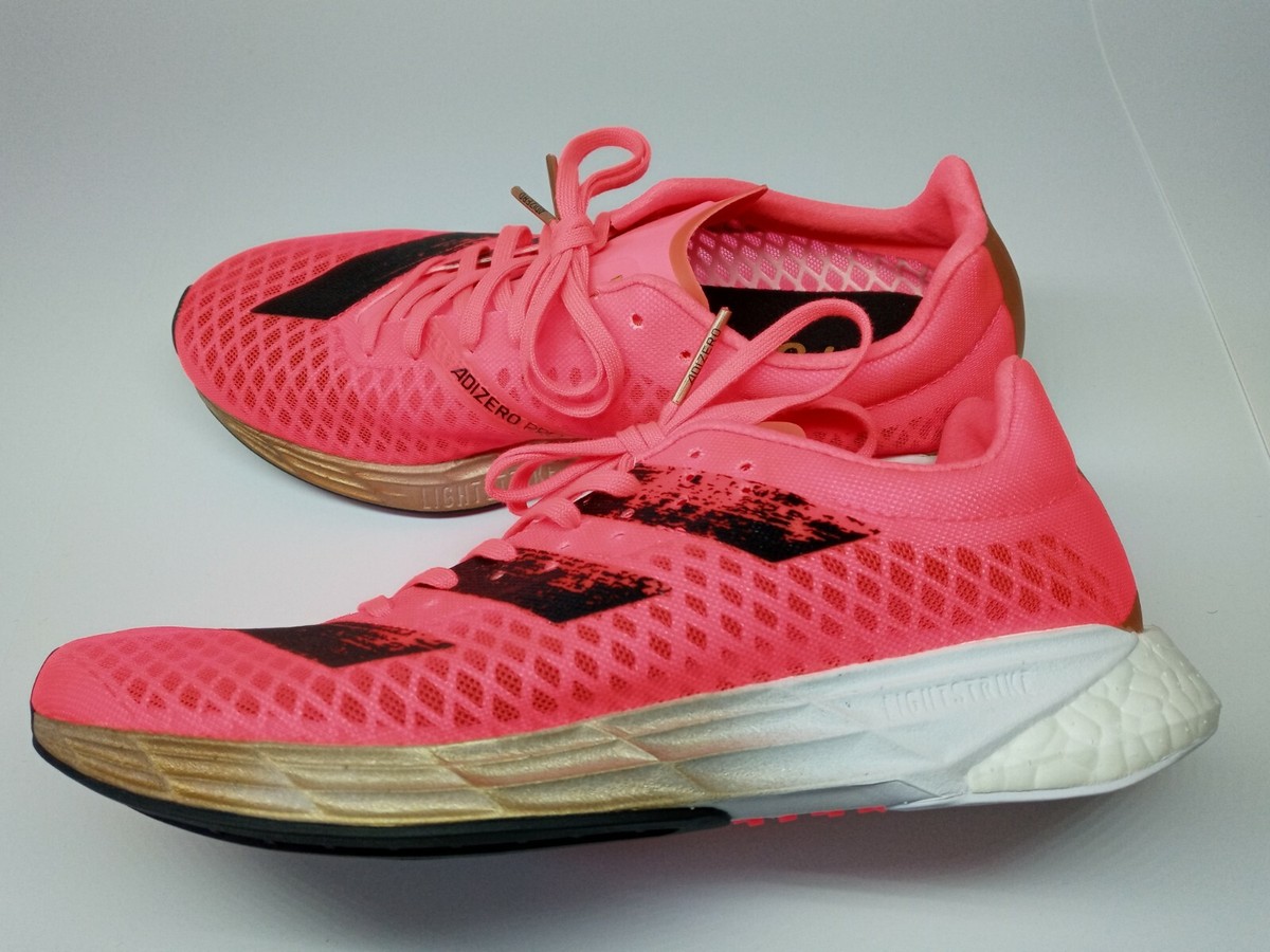 2Adidas Adizero PRO Running Shoes FW9242 Signal Pink Black Gold