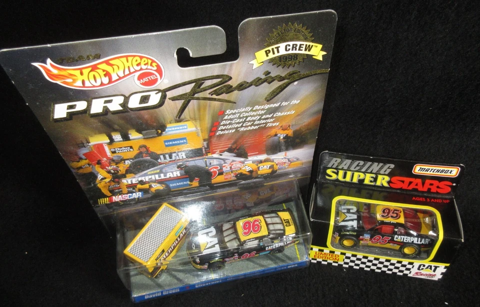 Hot Wheels Pro Racing NASCAR Pit Crew David Green Car 1/64 Matchbox CATERPILLAR Foto 3 de 4