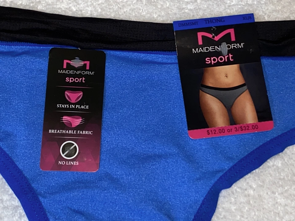 Tanga transpirable MAIDENFORM Sport azul negro para mujer S 5 M 6 L 7 XL 8 2XL 9 Foto 4 de 4