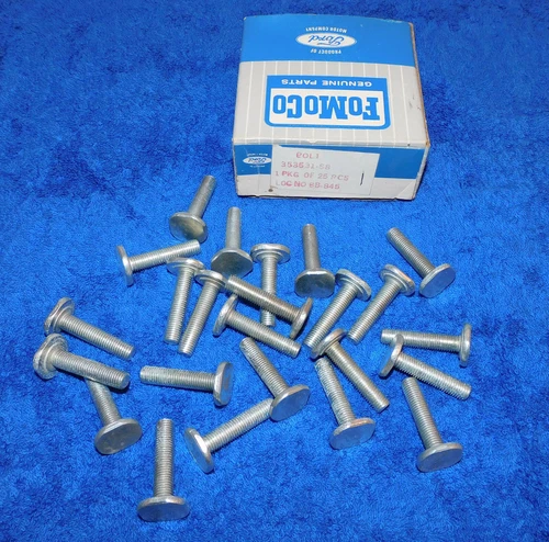 1955 1956 1957 Ford Thunderbird NOS 4-WAY POWER SEAT BACK STOP & ADJUSTER BOLTS