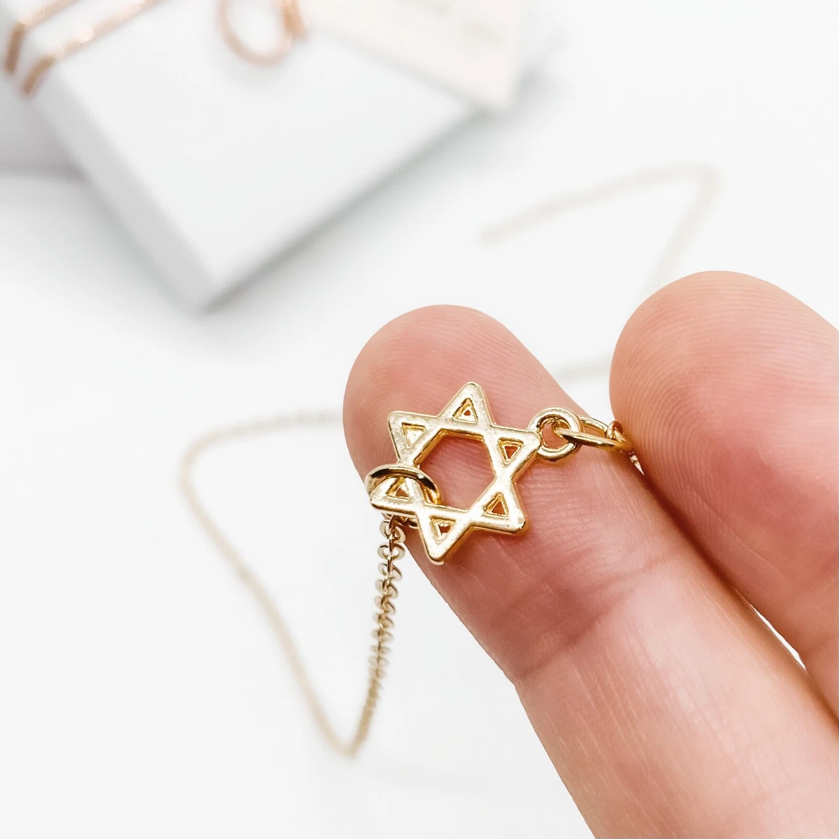 Hanukkah Necklace Bat Mitzvah Gift Star of David Necklace Jewish Jewelry