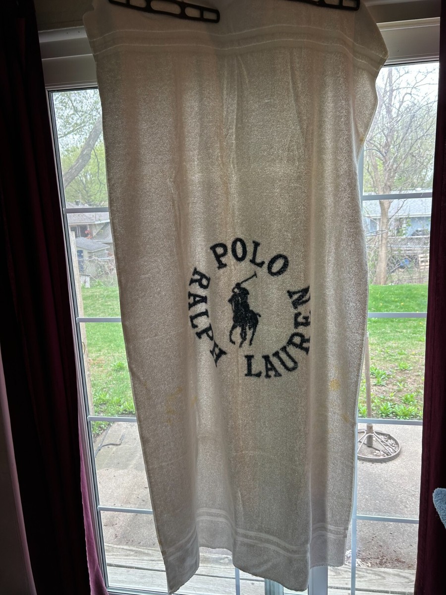 RALPH LAUREN POLO LOGO BEACH SPA POOL TOWEL LARGE WHITE | eBay