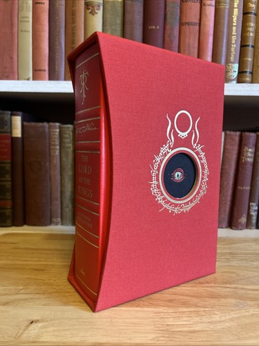 JRR Tolkien Lord of the Rings Deluxe HC Illust. Red Slipcase Boxed Ed Gorgeous! - Picture 5 of 15
