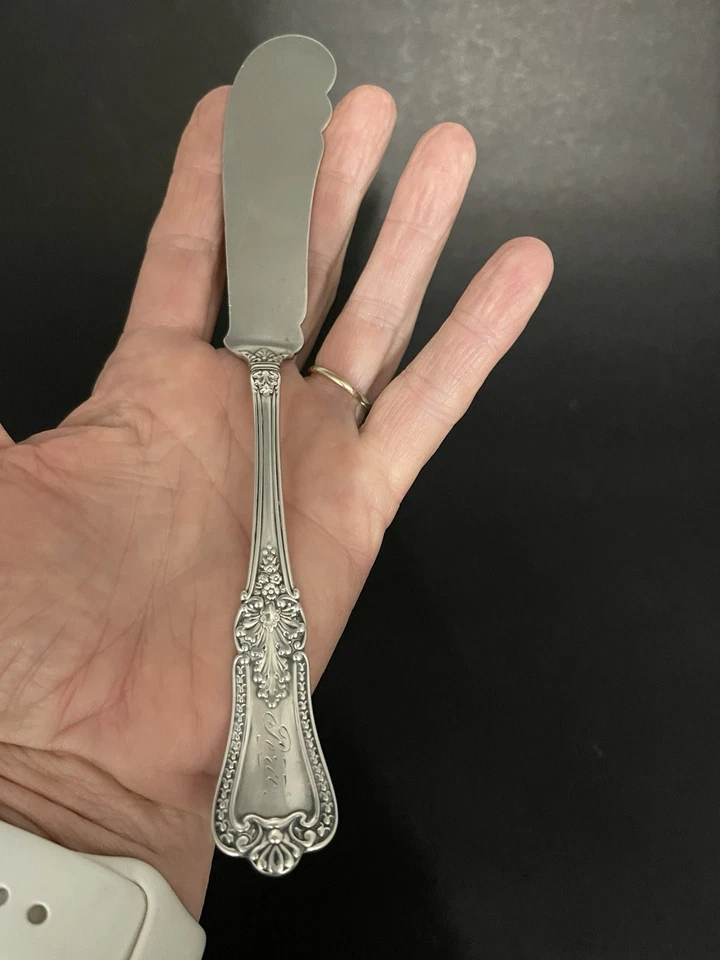 Gorham Sterling "Kensington" Master Butter Knife Monogrammed Perce c.1893, 38.1g - Image 3 of 4