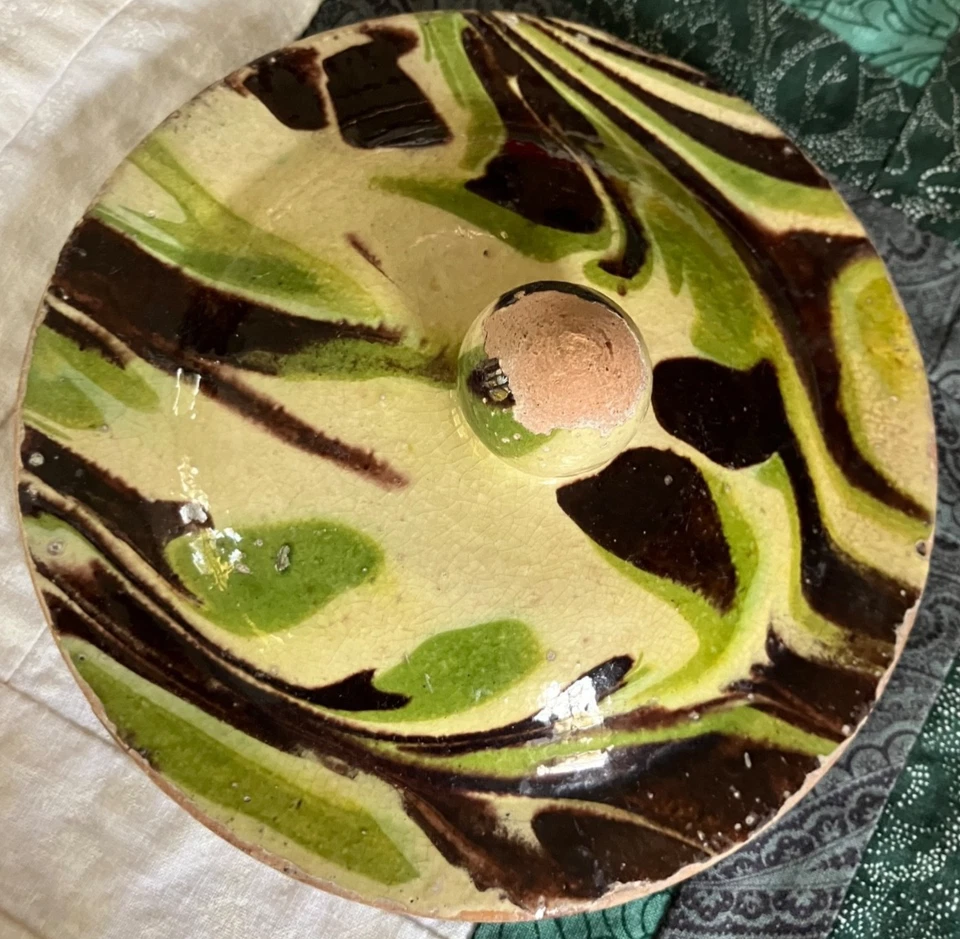 Винтажная ваза в стиле Jaspe с крышкой... - Изображение 4 из 4