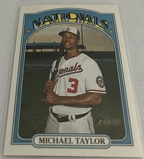 2021 Topps Heritage Baseball Michael A. Taylor Washington Nationals #200